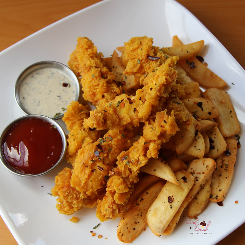 Chicken Fingers and Fries at Crust2Crumb, Trinidad