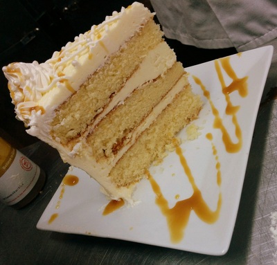 Orange cake slice