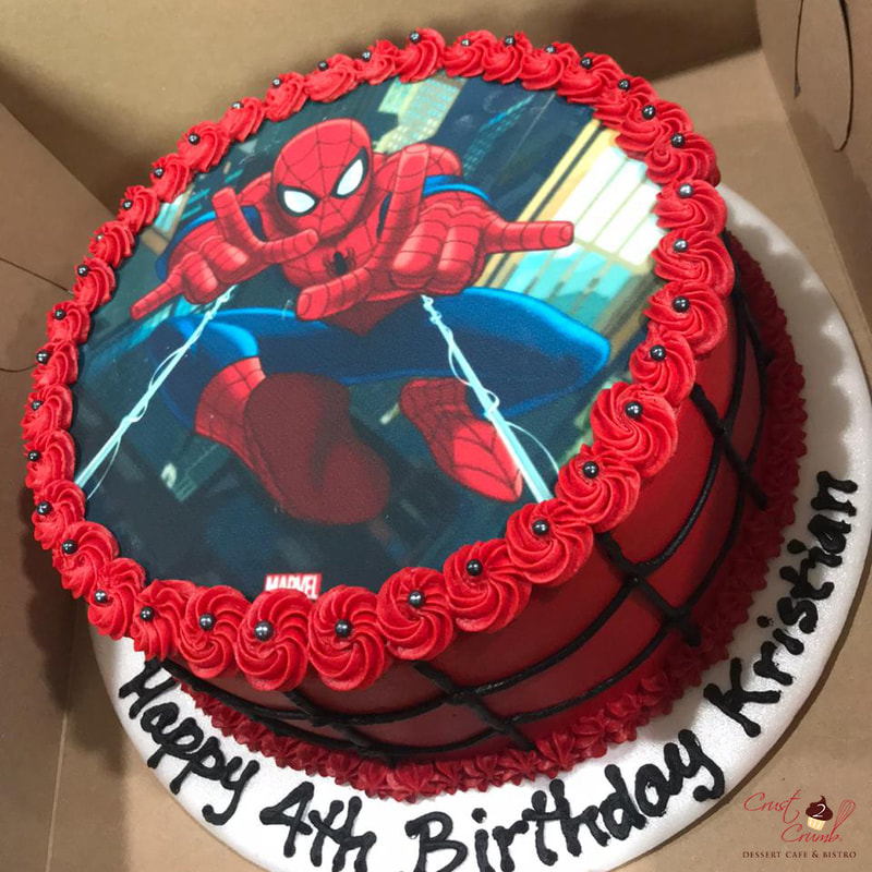 Spiderman edible print cake