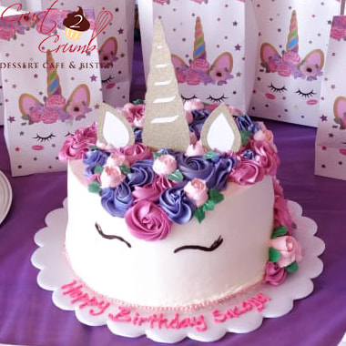 3 layer unicorn cake