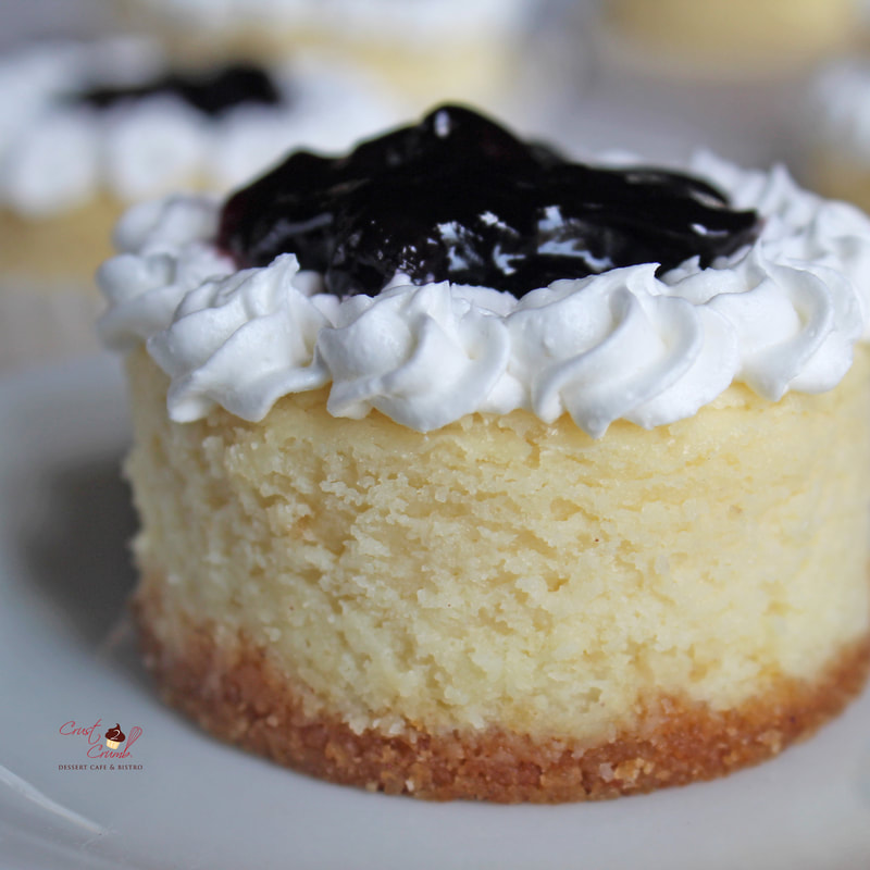 Mini Blueberry Cheesecake at Crust2Crumb, Trinidad