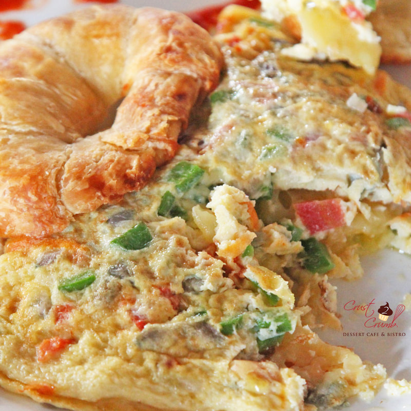 Breakfast Omelette at Crust2Crumb, Trinidad
